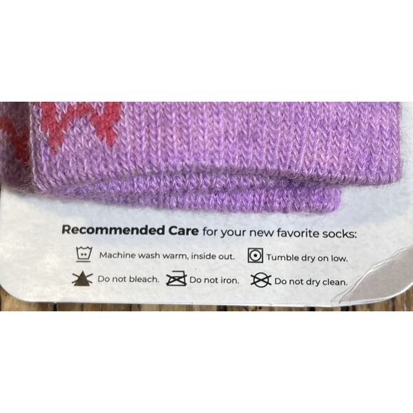Fox River Hike/Trek Womens Sz M Basecamp 2.0 Crew Sock Merino Wool Pink/Purple - Picture 3 of 7